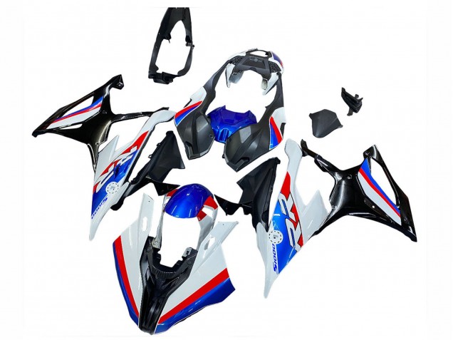 Carénages Moto BMW S1000RR 2019-2022 - Blanc Bleu Rouge