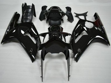 Achat Carénage Moto Kawasaki ZX6R 2003-2004 - Noir Brillant