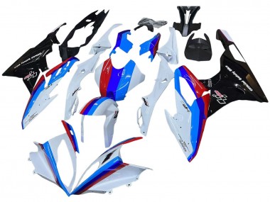 Achat Kits Carénage Moto BMW S1000RR 2015-2016 - Blanc Rouge Bleu Noir Brillant