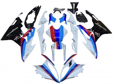 Achat Kits Carénage Moto BMW S1000RR 2015-2016 - Blanc Rouge Bleu Noir Brillant