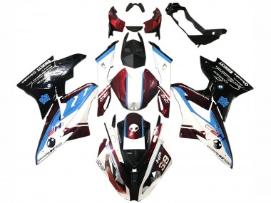 Achat Kits Carénage Moto ABS BMW S1000RR 2015-2016 - Blanc Rouge Bleu Noir Brillant