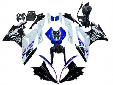 Achat Kits Carénage Moto BMW S1000RR 2015-2016 - Blanc Bleu Noir Brillant