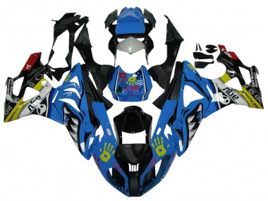 Achat Carénages Moto BMW S1000RR 2009-2014 - Blanc Bleu Noir Jaune Requin
