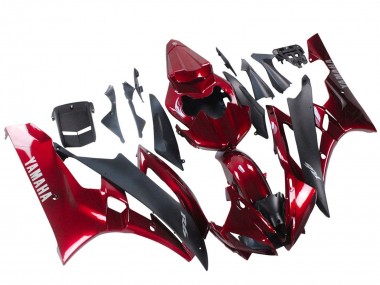Achat Carénage Moto Yamaha YZF 600 R6 2006-2007 - Rouge Noir Mat