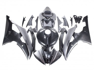 Achat Carénages Moto Yamaha YZF 600 R6 2008-2016 - Gris Noir Fibre de Carbone Style