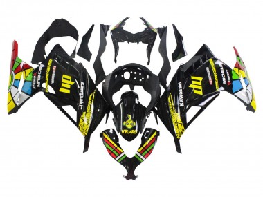 Achat Carénages Moto Kawasaki EX300 2013-2024 - Noir Brillant Jaune Rouge Vert Bleu Blanc