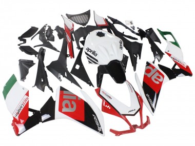 Achat Carénages Moto Aprilia RS4 50 125 2012-2018 - Blanc Rouge Vert Noir Brillant