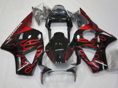 Achat Carénages Moto Honda CBR900RR 954 2002-2003 - Noir Brillant Rouge Flamme