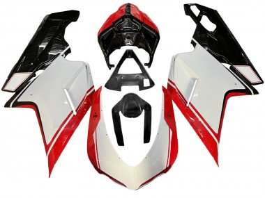 Achat Carénage Moto Ducati 848/1098/1198 2007-2014 - Blanc Rouge Noir Brillant