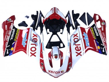 Achat Carénages Moto Ducati 848/1098/1198 2007-2014 - Blanc Rouge Noir Brillant Valsir Xerox