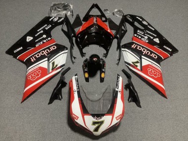 Achat Kits Carénage Moto Ducati 848/1098/1198 2007-2014 - Blanc Rouge Noir Brillant