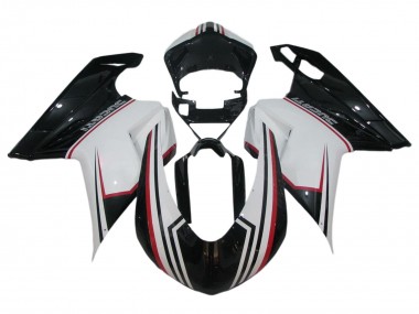 Achat Kits Carénage Moto ABS Ducati 848/1098/1198 2007-2014 - Blanc Rouge Noir Brillant