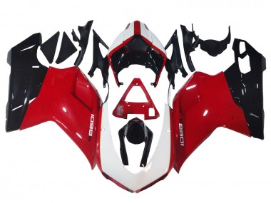 Achat Carénages Moto Ducati 1098 2007-2014 - Blanc Rouge Noir Brillant
