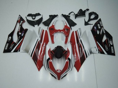 Achat Carénage Moto Ducati Panigale 899 2011-2014 - Blanc Rouge Noir Brillant