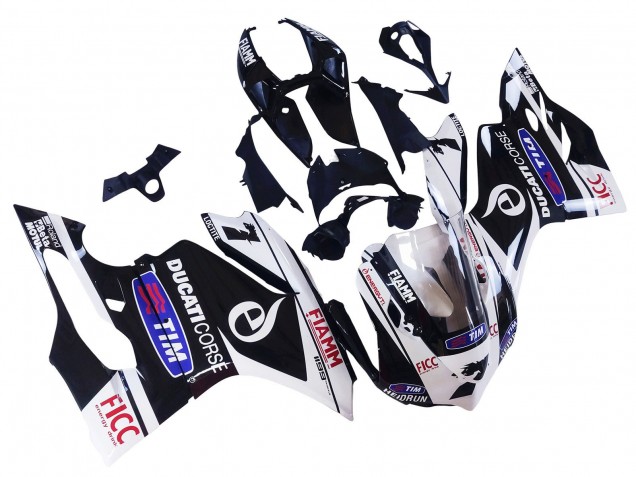 Carénages Moto Ducati Panigale 899/1199 2011-2014 - Blanc Noir Bleu Fiamm Ficc 7