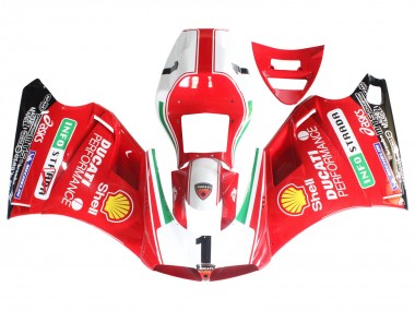 Achat Carénages Moto Ducati 748/916/996/998 1993-2005 - Blanc Rouge Jaune Vert Noir Brillant Performance