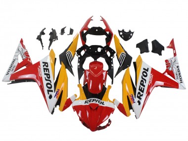 Achat Carénages Moto Honda CBR500R 2016-2018 - Jaune Blanc Rouge Repsol HRC