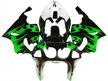 Achat Carénages Moto Kawasaki ZX7R 1996-2003 - Vert Noir Brillant Blanc
