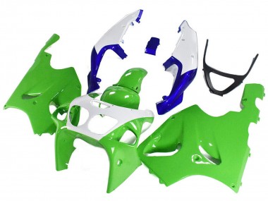 Achat Carénages Moto Kawasaki ZX7R 1996-2003 - Blanc Vert Bleu