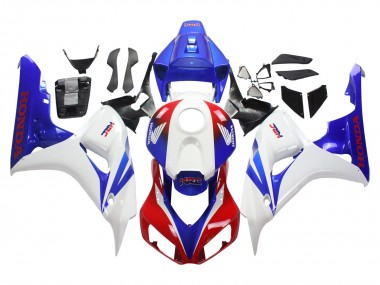 Achat Carénage Moto Honda CBR1000RR 2006-2007 - Blanc Rouge Bleu HRC