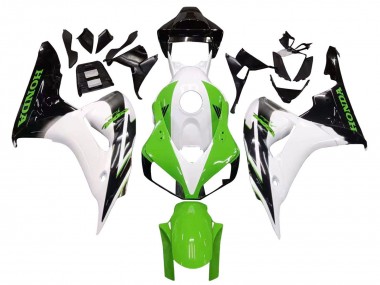 Achat Carénage Moto Honda CBR1000RR 2006-2007 - Blanc Vert Noir Brillant