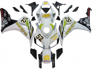 Achat Carénages Moto Honda CBR1000RR 2006-2007 - Blanc Vert Noir Brillant Hannspree 52