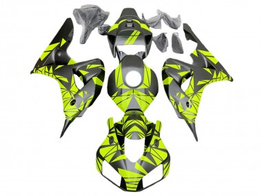 Achat Carénages Moto Honda CBR1000RR 2006-2007 - Fluorescent Vert Noir Mat