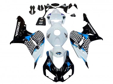 Achat Carénage Moto Honda CBR1000RR 2006-2007 - Blanc Bleu Noir Brillant