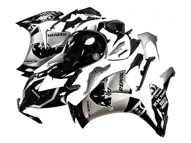 Carénages Moto Honda CBR1000RR 2012-2016 - Argent Noir Brillant Repsol Red Bull