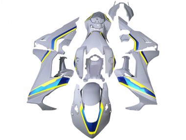 Achat Carénages Moto Honda CBR1000RR 2017-2023 - Blanc Bleu Jaune