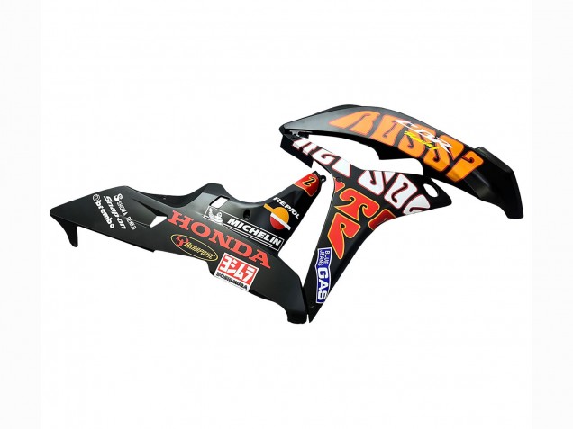 Carénages Moto Honda CBR600RR 2007-2008 - Noir Mat Orange Rouge Rossi Repsol 46