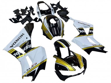 Achat Carénages Moto Honda CBR600RR 2013-2023 - Blanc Or Noir Brillant Repsol