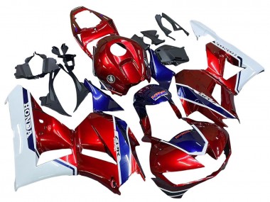 Achat Carénages Moto Honda CBR600RR 2013-2023 - Blanc Rouge Bleu HRC