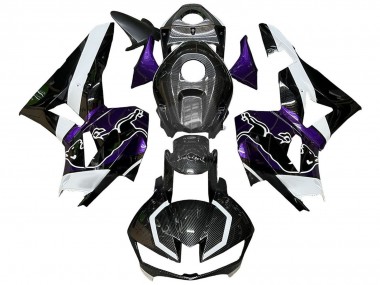 Achat Carénages Moto Honda CBR600RR 2013-2023 - Noir Fibre de Carbone Blanc Violet Red Bull