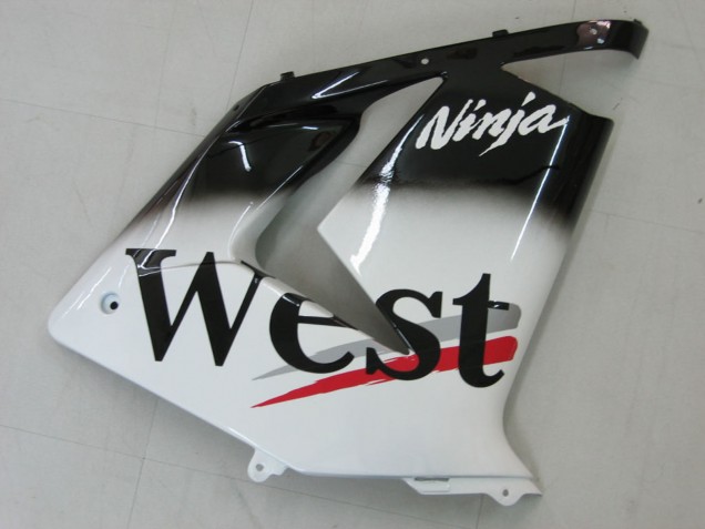 Carénages Moto Kawasaki ZX10R 2004-2005 - Blanc Noir West Ninja