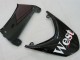 Carénages Moto Kawasaki ZX10R 2004-2005 - Blanc Noir West Ninja