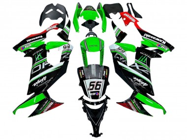 Achat Carénages Moto Kawasaki ZX10R 2008-2010 - Vert Blanc Rouge Noir Monstre Elf 66