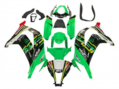 Achat Carénages Moto Kawasaki ZX10R 2011-2015 - Vert Jaune Noir Blanc Elf Monstre