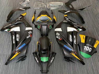 Achat Carénages Moto Kawasaki ZX10R 2011-2015 - Noir Mat Blanc Jaune Vert Elf Trick Star Frtr 100