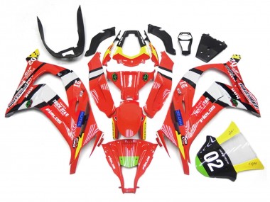 Achat Carénages Moto Kawasaki ZX10R 2011-2015 - Rouge Jaune Blanc Noir Vert Bleu Trick Star 02