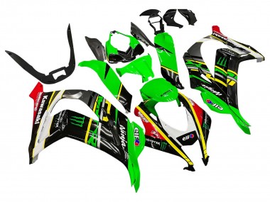 Achat Carénages Moto Kawasaki ZX10R 2016-2020 - Vert Jaune Rouge Noir Elf Monstre