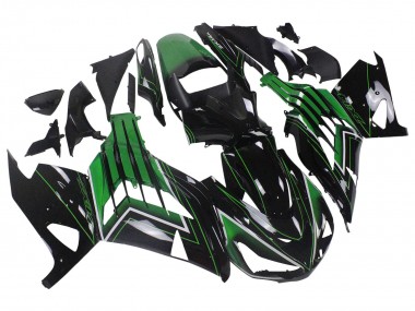 Achat Carénages Moto Kawasaki ZX14R ZZR1400 2012-2024 - Vert Noir Brillant Bande