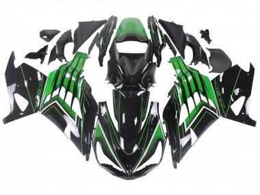 Achat Carénages Moto Kawasaki ZX14R ZZR1400 2012-2024 - Vert Noir Brillant Bande