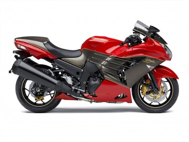 Achat Carénages Moto Kawasaki ZX14R ZZR1400 2012-2024 - Rouge Noir Mat Or Ninja