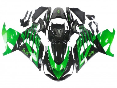 Achat Kits Carénage Moto Kawasaki ZX14R ZZR1400 2012-2024 - Vert Noir Brillant