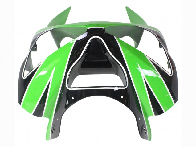 Carénages Moto Kawasaki ZX6R 2003-2004 - Vert Blanc Noir