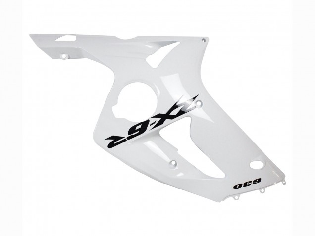 Carénages Moto Kawasaki ZX6R 2003-2004 - Blanc Noir Décalque