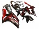 Carénages Moto Kawasaki ZX6R 2003-2004 - Noir Brillant Rouge Flamme