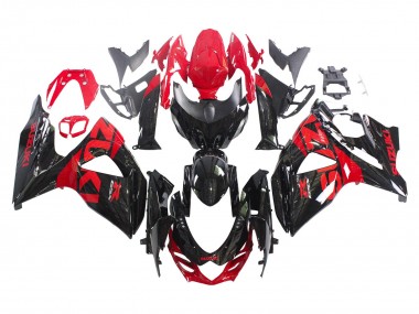 Achat Kits Carénage Moto Suzuki GSXR 1000 2009-2016 - Noir Brillant Rouge