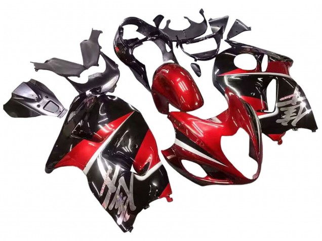 Carénages Moto Suzuki GSXR 1300 Hayabusa 1996-2007 - Rouge Noir Brillant Hayabusa